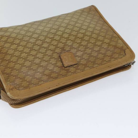 CELINE Macadam Canvas Clutch Bag Beige Auth 70658 - Picture 5 of 16